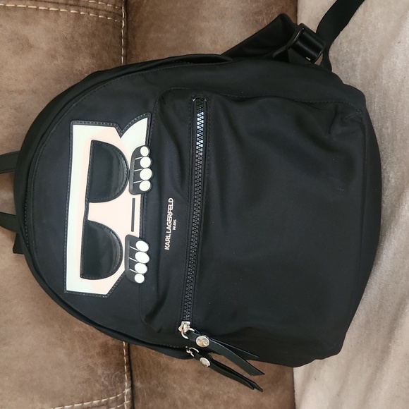 EUC! Karl Lagerfeld Black Backpack - Picture 4 of 11